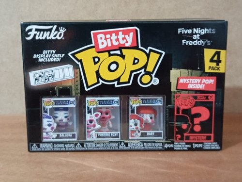 Five Night At Freddy's, Bitty Pop, Set De 4 Figuras Mini