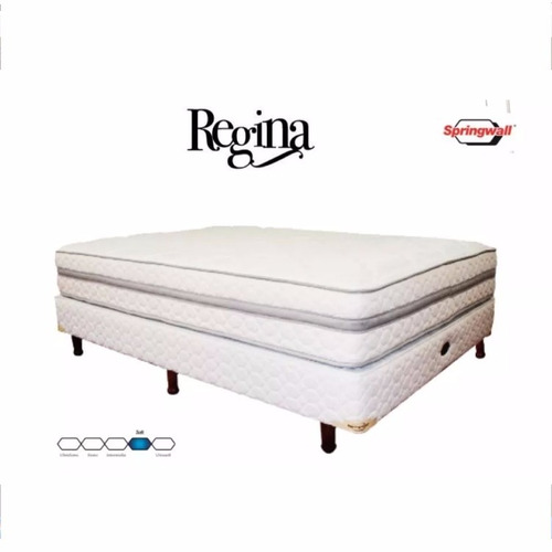 Conjunto Sommier Springwall Regina 140x190 Envios S/cargo!!