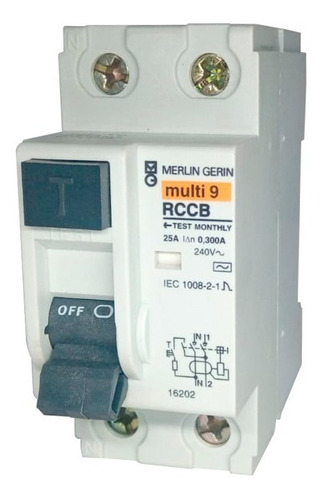 Disyuntor Diferencial Bipolar 25a 300ma Merlin Gerin