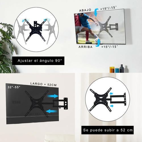 Soporte para televisor MXCOCO X-400 color negro