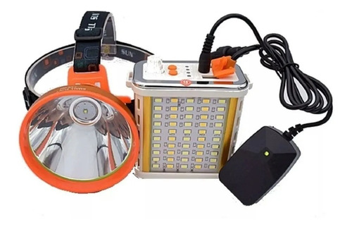 Linterna Frontal Recargable 800w Focos Led Caza