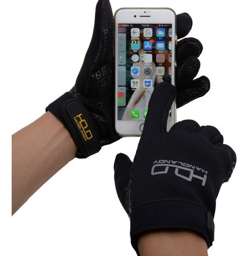 Guantes Moto Neopreno Con Tactil Velcro Y Palma Antideslizan