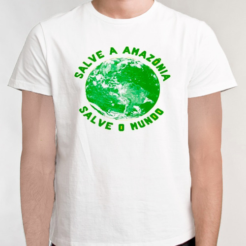 Camiseta Camisa Blusa Salve Amazonia Mundo Planeta