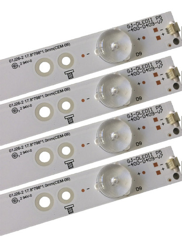 Kitx4 De 9 Leds Philips 40pfg5100 80cm