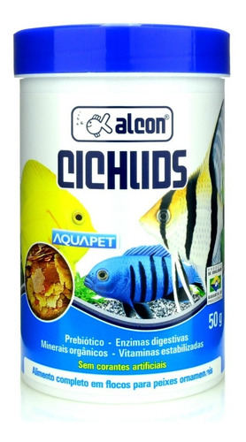 Ração Para Peixes Ciclídeos Alcon Cichlids 50g Aquários