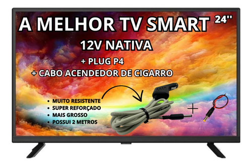 Tv Smart 24 Philco Caminhão Carreta Carro Trailer 12v Nativa