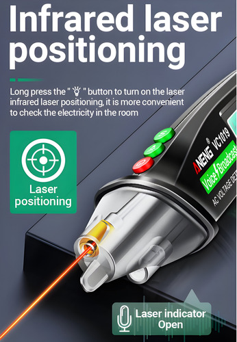 Detector De Voltaje Puntero Laser Rojo Linterna Aneng-vc1019