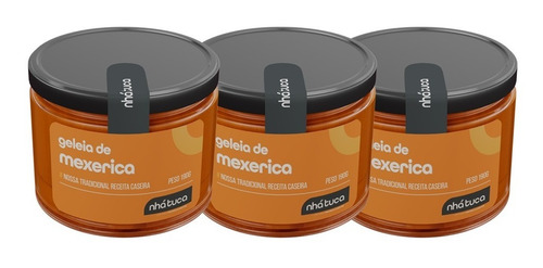Imagem 1 de 3 de Kit 03 Geleias De Mexerica Nhá Tuca - Tradicional 190 G