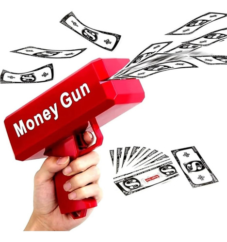 Pistola Lanza Billetes Money Gun, Incluye Los Bullentes