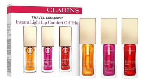 Set Labios Instant Light Lip Comfort Oil Trio 3x7ml Clarins