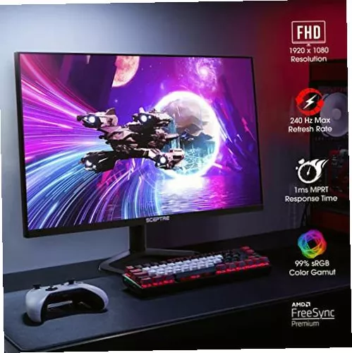 Sceptre Monitor Para Juegos De 27 Pulgadas 240hz 1ms 99%