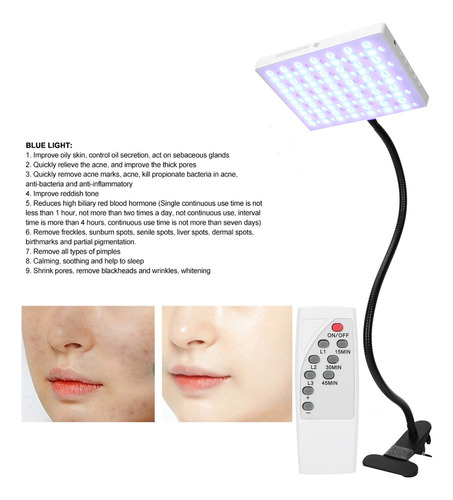 Lámpara De Belleza De Luz Azul Roja, Máquina De Terapia De L
