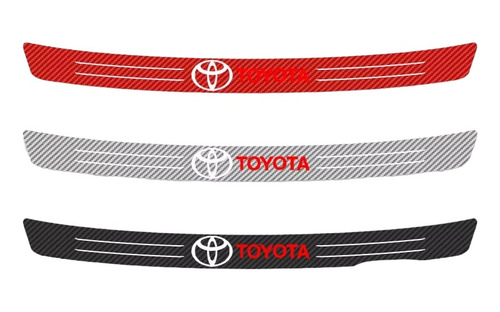 Protector Parachoques Fibra Carbono Toyota Cromo Baul (1)