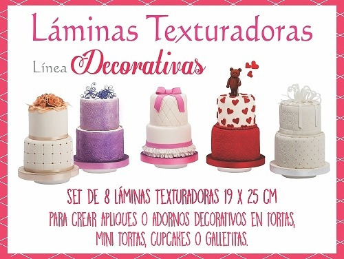 Set De 8 Láminas Texturadoras Decorativas Parpen