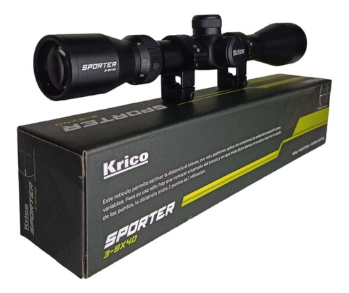 Mira Telescopica Krico Sporter 3-9x40 Mildot Montaje Rifle