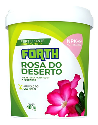 Adubo Fertilizante Mineral P/ Rosa Do Deserto Npk Forth 400g