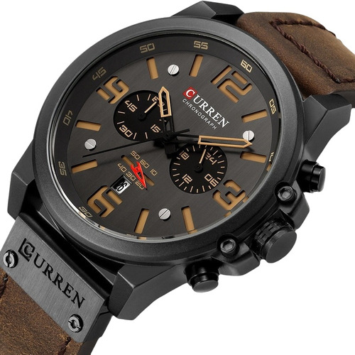 Relojes Cronógrafo De Cuero Curren 8314 Para Hombre