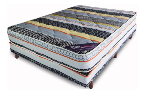 Sommier Colchon 2 Dos Plazas Espuma 190 X 130 Somier