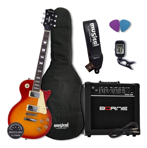 Guitarra Strinberg Lps 230 Cs + Kit Luxo Amplificador Borne