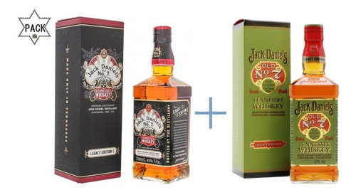 Pack Jack Daniels Old No.7 1 Litro Legacy Edition 1 Y 2