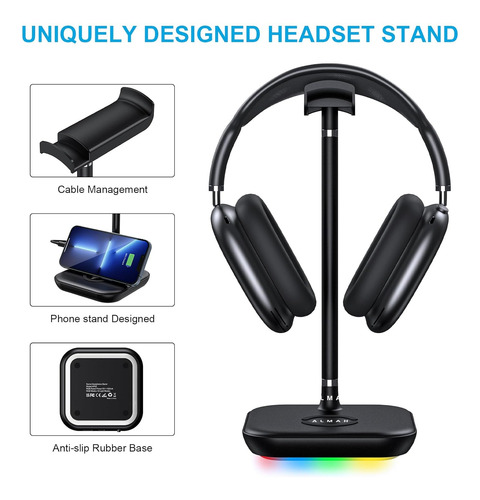 Soporte De Auriculares Rgb Para Juegos Para Escritorio, Acce