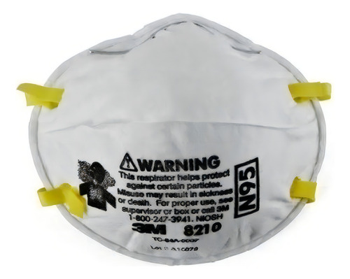 Máscara Respiratoria Media Cara Descartable 3m 8210 Talla U De Epe