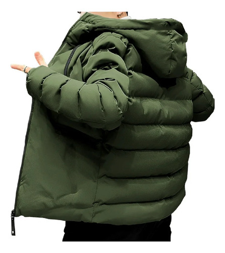 Chamarra Chaqueta Hombre Shendy Vendy Con Capucha Verde T L