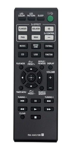 Control Remoto Para Sony Home Audio Lbt-gpx555 Mhc-gpx888 
