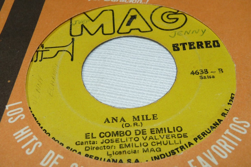 Jch- El Combo De Emilio Ana Mile Salsa Guaguanco Peru 45 Rpm
