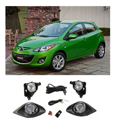 Kit Neblineros Mazda 2 Sport/sedan Cromado  2010 Al 2012