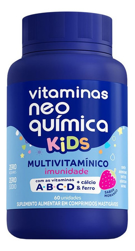 Kit 24x Vitamina Kids Morango Com 60 Comp - Neo Química