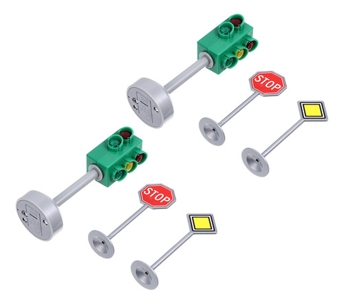 Juego De 2 Minijuegos De Semáforos Traffic Model Toys