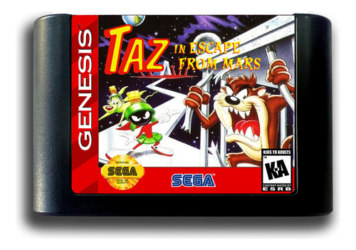Cartucho De Megadrive Novo Taz In Escap From Mars