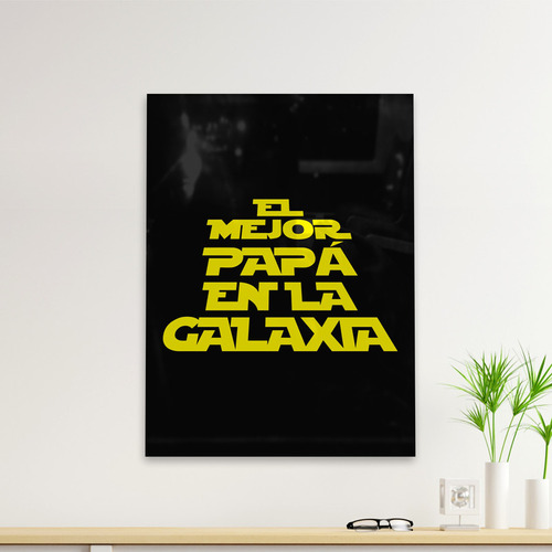 Cuadro Deco El Mejor Papá En La Galaxia (d1123 Boleto.store)