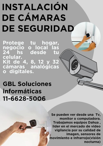 Instalacion De Cámaras De Seguridad Digitales, Analógicas