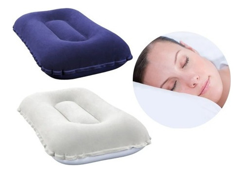 Almohada Cojin Inflable Ergonomica Viaje Avión Auto Bus Casa