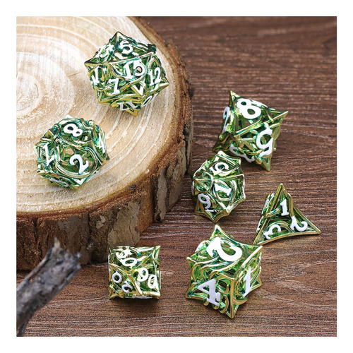 Fongogo Metal Dnd Dice Game Of 7 Para Dungeons And Dragons