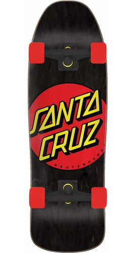 Santa Cruz Skateboard Completo 8039s Classic Dot Negror...
