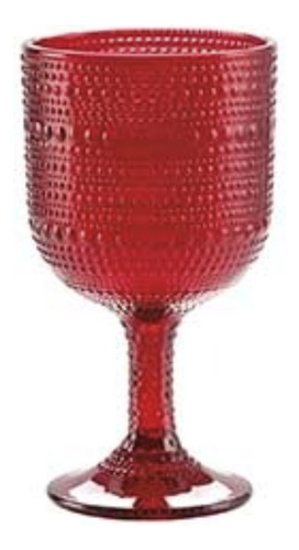 Jogo De 6 Taças 390ml Pérola Rubi Vermelho Ke Home