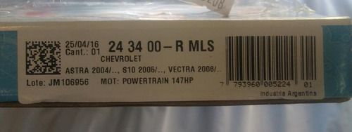 Junta Motor Completo Com Retentores Vectra 2.4 16v M.taranto