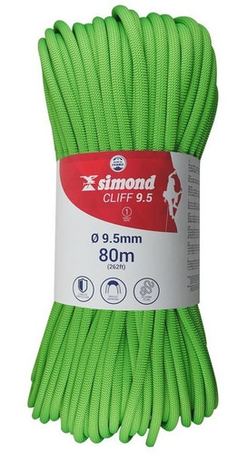 Cuerda Para Escalar Cliff De 9.5 Mm X 80 M