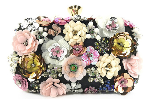 X Clutch De Fiesta Para Mujer Clutch De Flores Con Cuentas