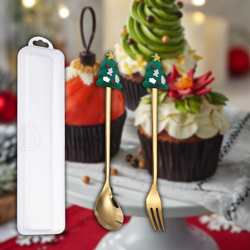 Juego De Cucharas Navideñas, Kit De Árbol De Navidad