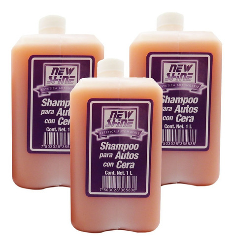 3 Shampoo Para Auto Con Cera Excelente Brillo 1 Litro