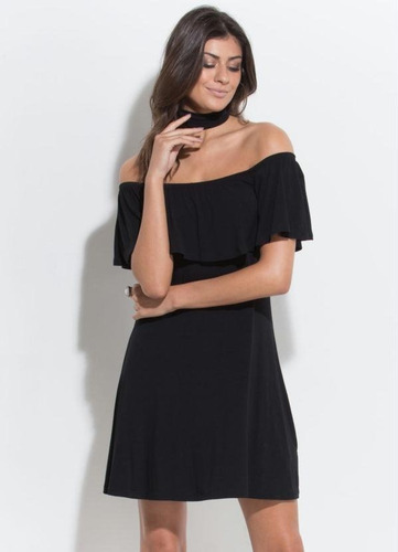 Vestido Curto Quintess Preto Tamanho P