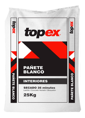 Pañete Blanco Interiores 25kg Topex