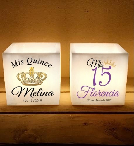 Imagen 5 de 10 de 15 Fanal Vela Central Souvenirs 15 Años Boda 7x7x7 F31