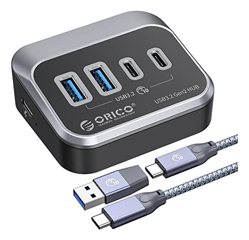 Hub Usb Orico De 10 Gbps Con 2 Puertos Usb A Y 2 Puertos Usb