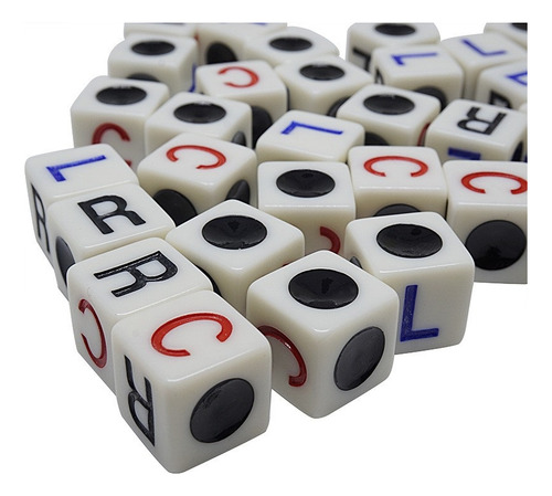 Juego De Dados De 4 Colores Izquierda-centro-derecha A