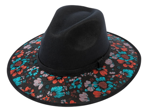 Velorosso Sombrero Fedora Floral Mujer, Sombrero Vestir Moda